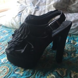 ALDO Satin Look Pirate Platform Heels